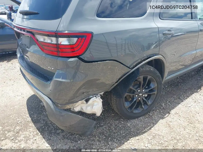 2026 Dodge Durango Gt Awd VIN: 1C4RDJDG9TC204758 Lot: 45610895