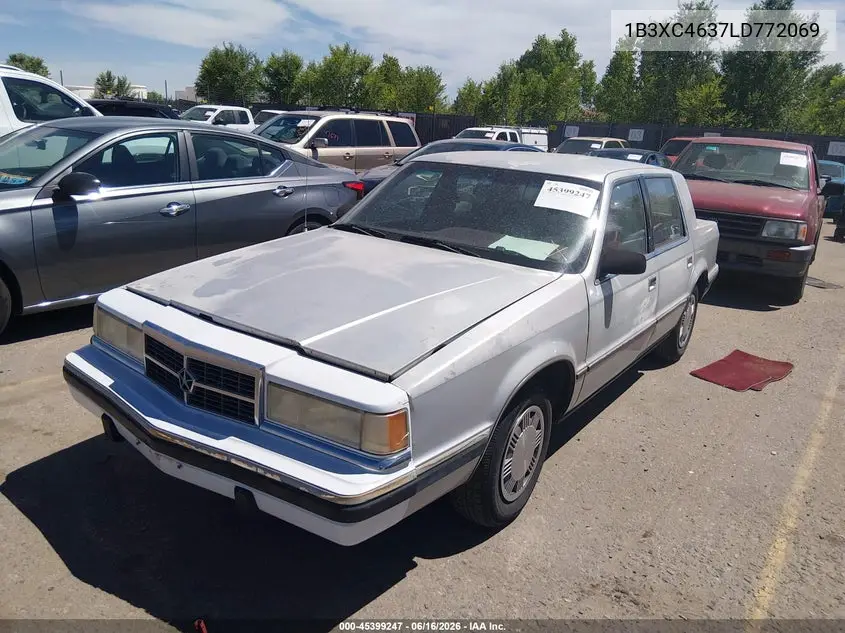 1990 Dodge Dynasty VIN: 1B3XC4637LD772069 Lot: 45399247