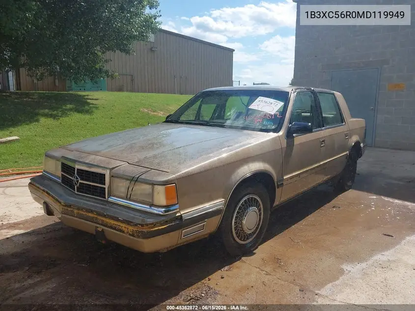 1991 Dodge Dynasty Le VIN: 1B3XC56R0MD119949 Lot: 45362872