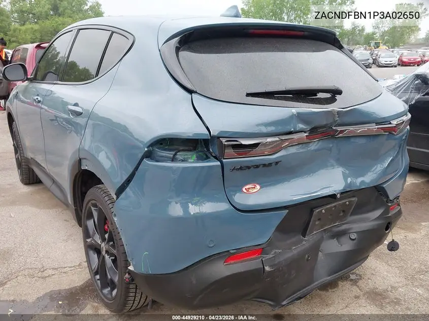 2023 Dodge Hornet Gt Plus Awd VIN: ZACNDFBN1P3A02650 Lot: 44929210