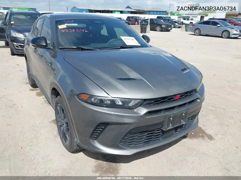 2023 Dodge Hornet Gt Awd VIN: ZACNDFAN3P3A06734 Lot: 45385146
