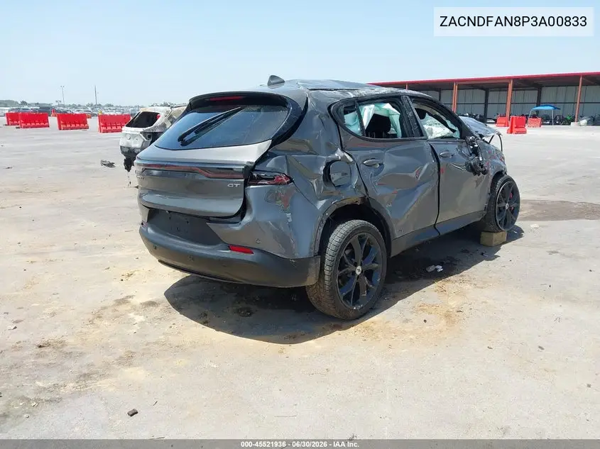 2023 Dodge Hornet Gt Awd VIN: ZACNDFAN8P3A00833 Lot: 45521936