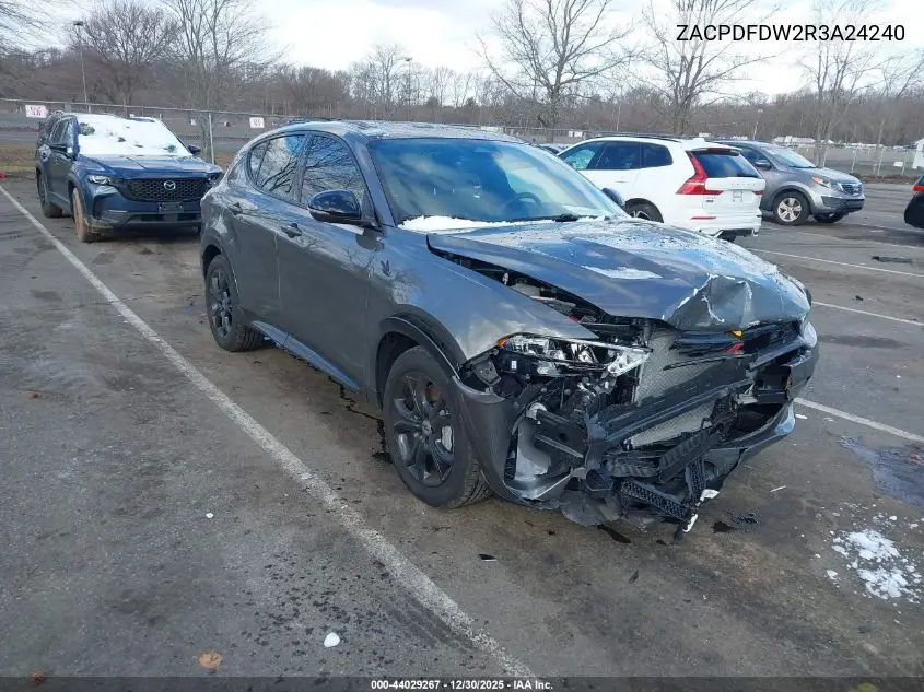 2024 Dodge Hornet R/T Plus Eawd VIN: ZACPDFDW2R3A24240 Lot: 44029267