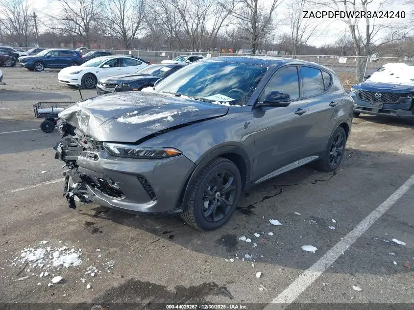 2024 Dodge Hornet R/T Plus Eawd VIN: ZACPDFDW2R3A24240 Lot: 44029267