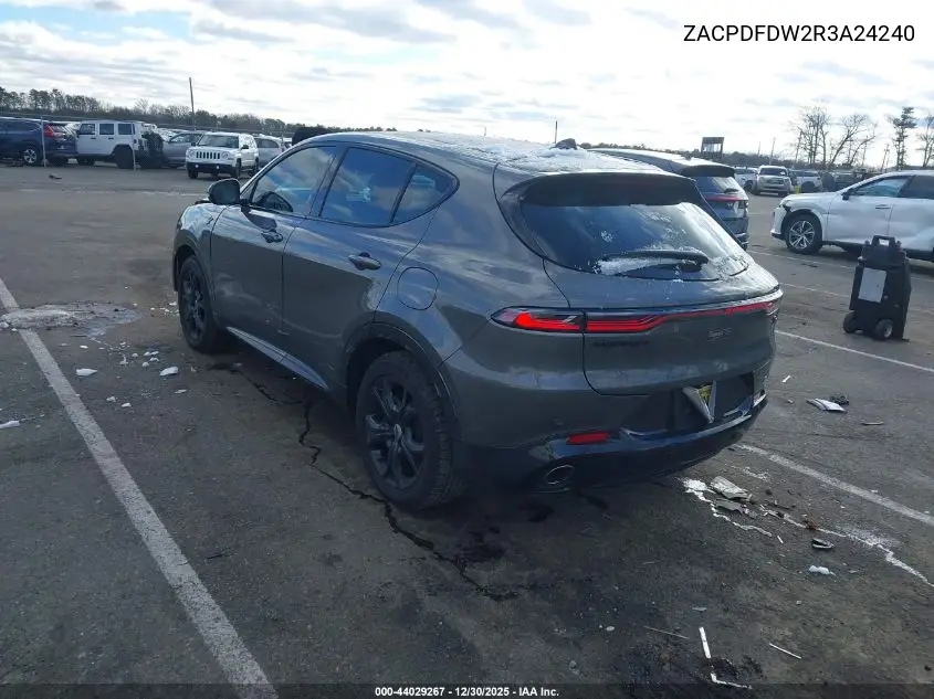 2024 Dodge Hornet R/T Plus Eawd VIN: ZACPDFDW2R3A24240 Lot: 44029267