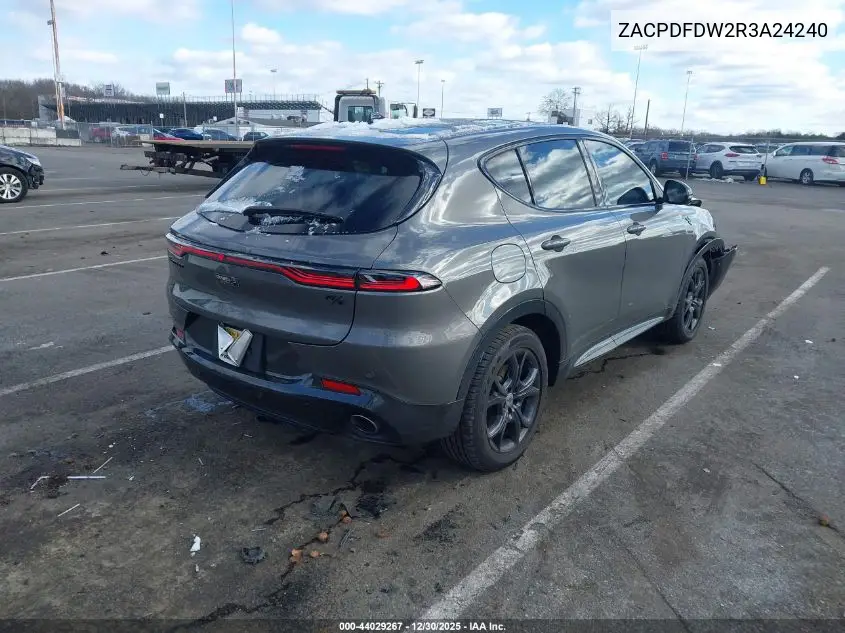 2024 Dodge Hornet R/T Plus Eawd VIN: ZACPDFDW2R3A24240 Lot: 44029267