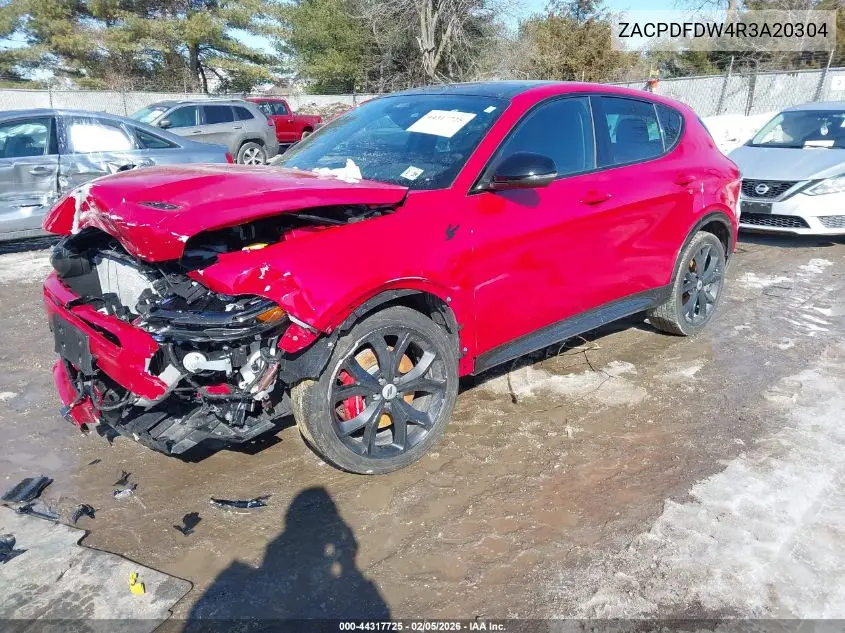 2024 Dodge Hornet R/T Plus Eawd VIN: ZACPDFDW4R3A20304 Lot: 44317725