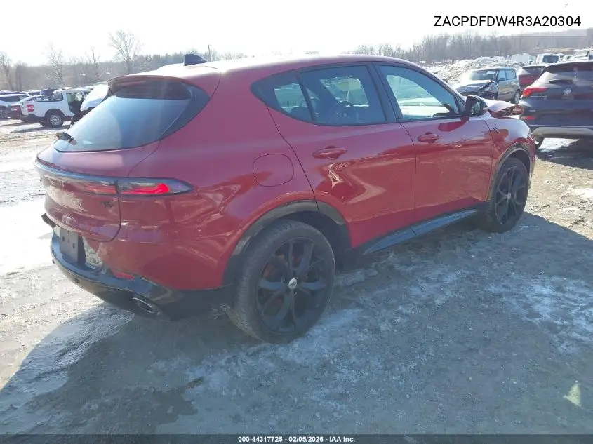 2024 Dodge Hornet R/T Plus Eawd VIN: ZACPDFDW4R3A20304 Lot: 44317725