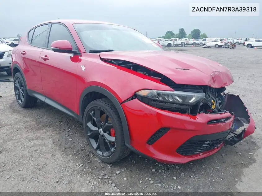 2024 Dodge Hornet Gt Awd VIN: ZACNDFAN7R3A39318 Lot: 44969302