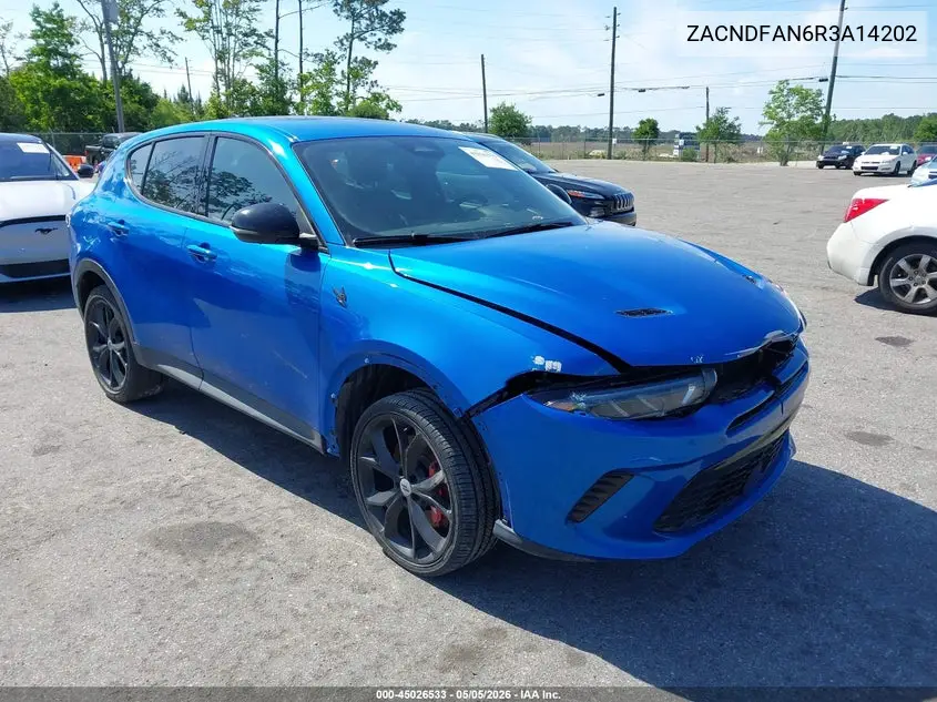 2024 Dodge Hornet Gt Awd VIN: ZACNDFAN6R3A14202 Lot: 45026533