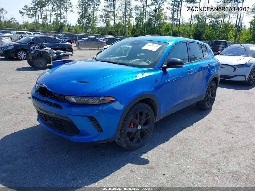2024 Dodge Hornet Gt Awd VIN: ZACNDFAN6R3A14202 Lot: 45026533