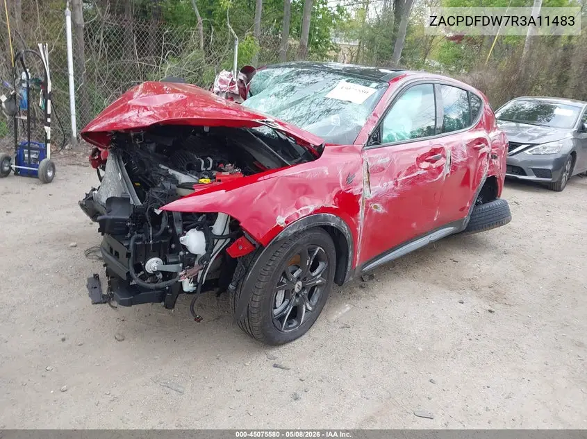 2024 Dodge Hornet R/T Plus Eawd VIN: ZACPDFDW7R3A11483 Lot: 45075580