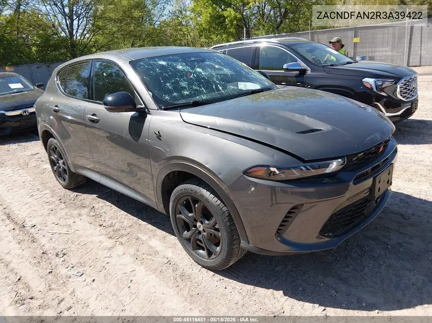 2024 Dodge Hornet Gt Awd VIN: ZACNDFAN2R3A39422 Lot: 45116451