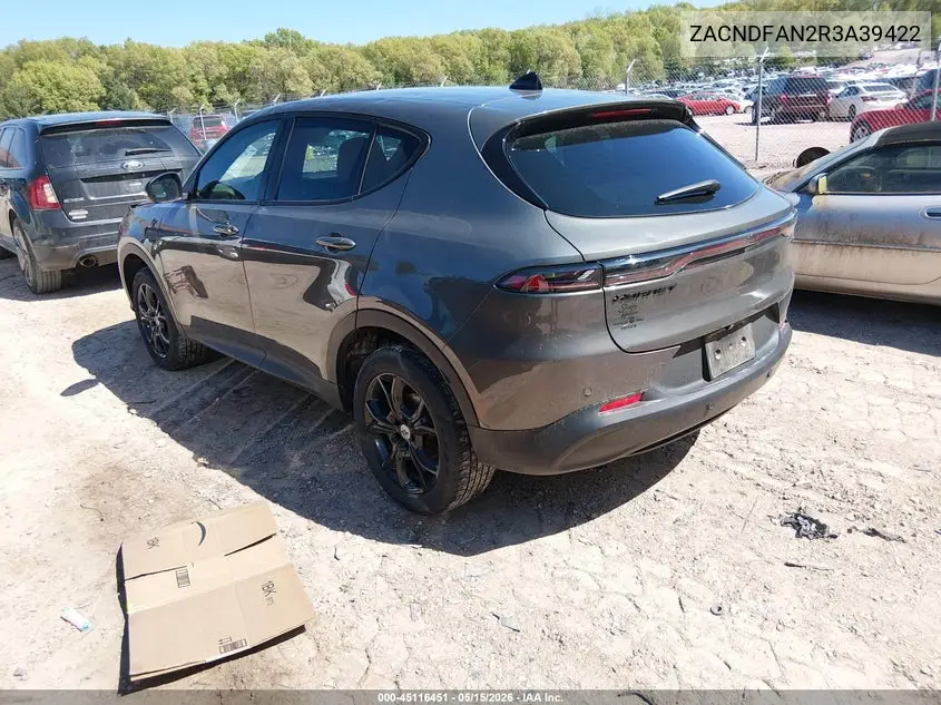 2024 Dodge Hornet Gt Awd VIN: ZACNDFAN2R3A39422 Lot: 45116451
