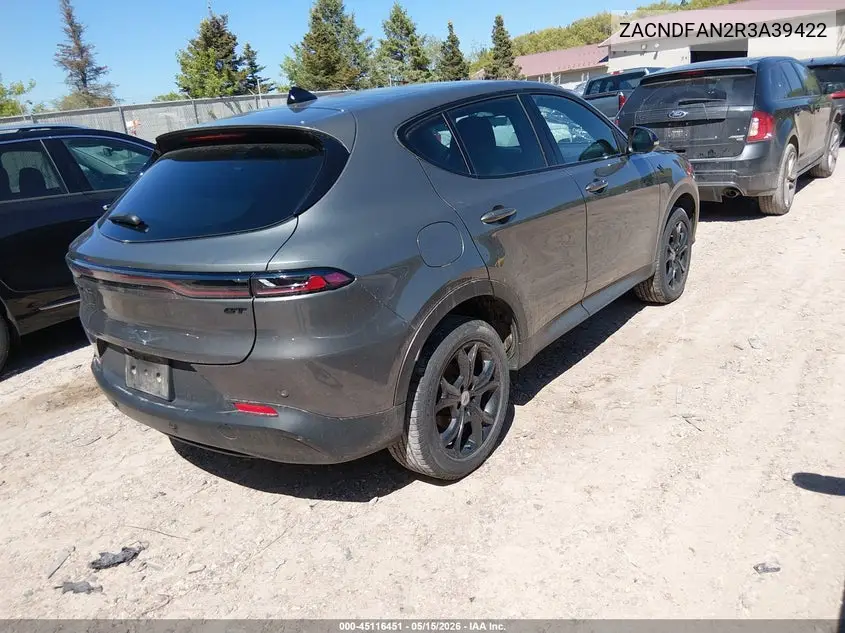 2024 Dodge Hornet Gt Awd VIN: ZACNDFAN2R3A39422 Lot: 45116451