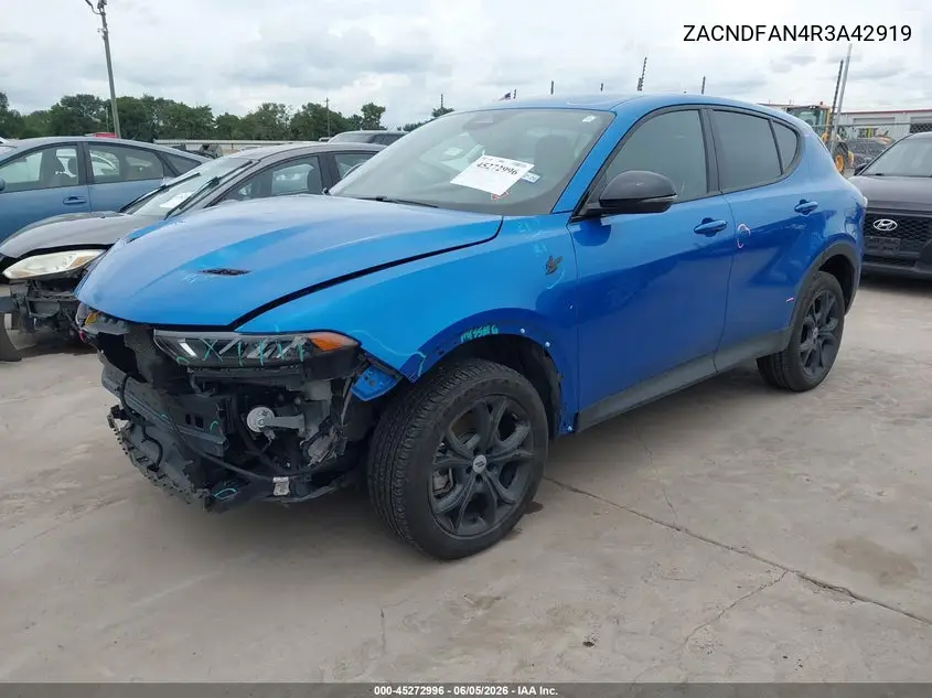 2024 Dodge Hornet Gt Awd VIN: ZACNDFAN4R3A42919 Lot: 45272996