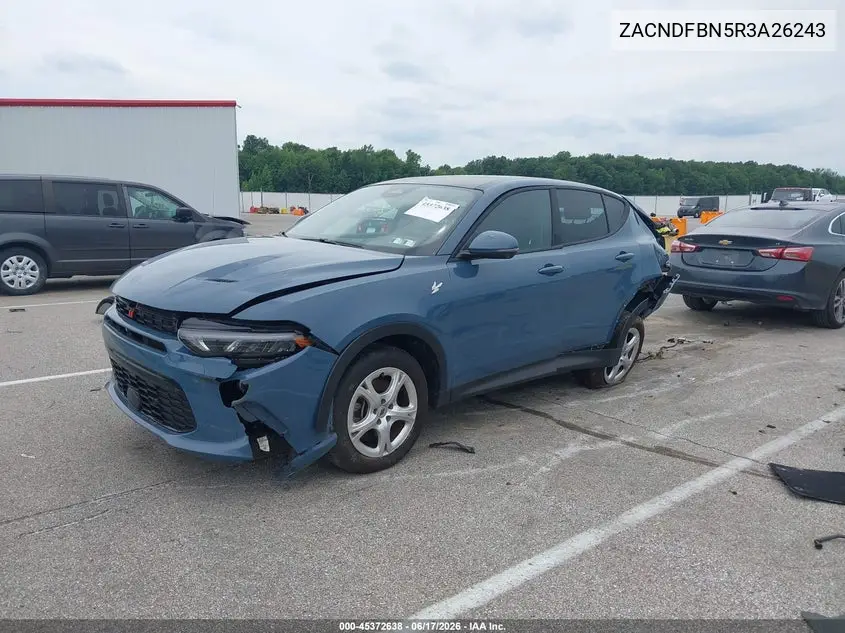 2024 Dodge Hornet Gt Plus Awd VIN: ZACNDFBN5R3A26243 Lot: 45372638