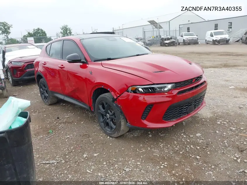 2024 Dodge Hornet Gt Plus Awd VIN: ZACNDFAN7R3A40355 Lot: 45526637