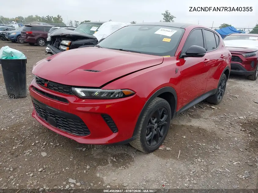 2024 Dodge Hornet Gt Plus Awd VIN: ZACNDFAN7R3A40355 Lot: 45526637