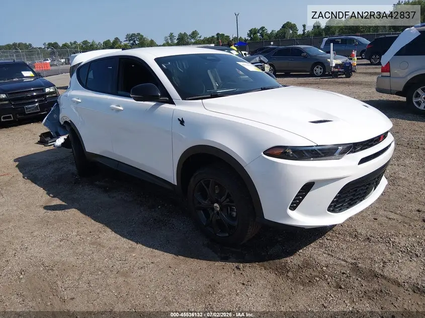 2024 Dodge Hornet Gt Awd VIN: ZACNDFAN2R3A42837 Lot: 45536132