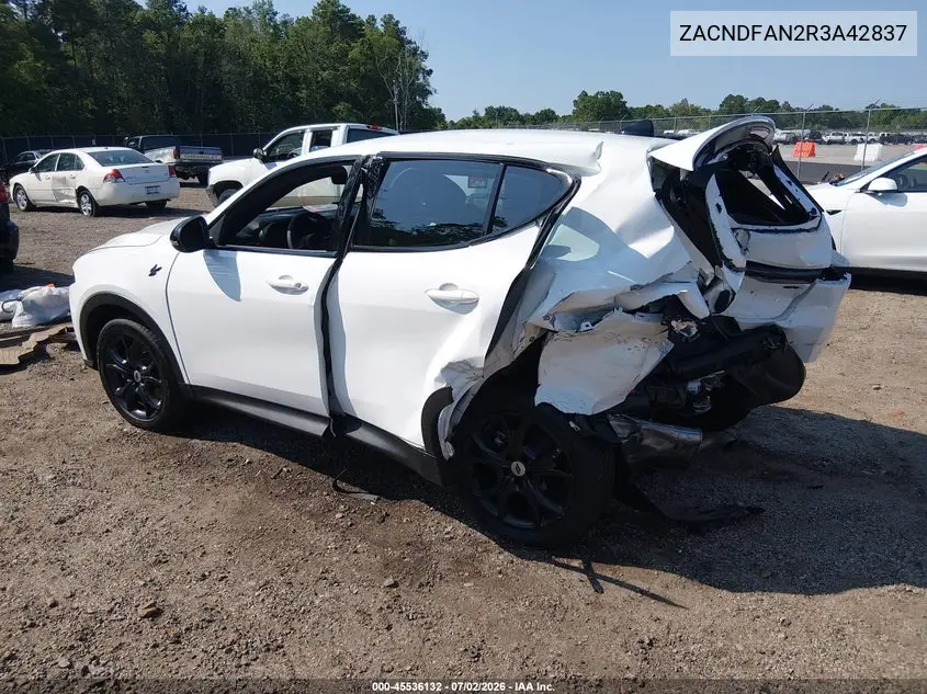 2024 Dodge Hornet Gt Awd VIN: ZACNDFAN2R3A42837 Lot: 45536132