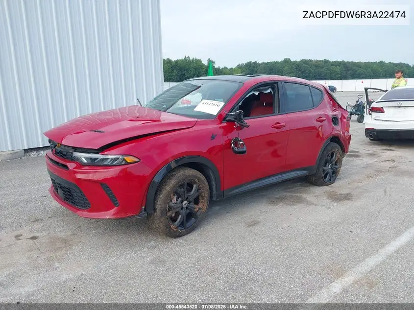 2024 Dodge Hornet R/T Plus Eawd VIN: ZACPDFDW6R3A22474 Lot: 45543520