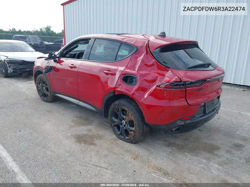 2024 Dodge Hornet R/T Plus Eawd VIN: ZACPDFDW6R3A22474 Lot: 45543520