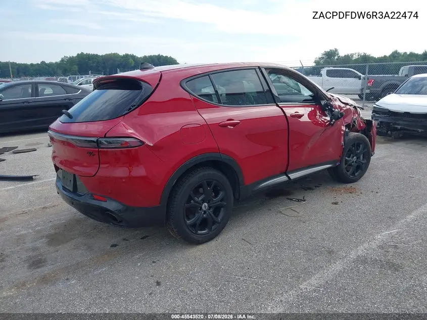 2024 Dodge Hornet R/T Plus Eawd VIN: ZACPDFDW6R3A22474 Lot: 45543520