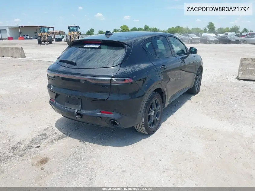 2024 Dodge Hornet R/T Plus Eawd VIN: ZACPDFDW8R3A21794 Lot: 45554309