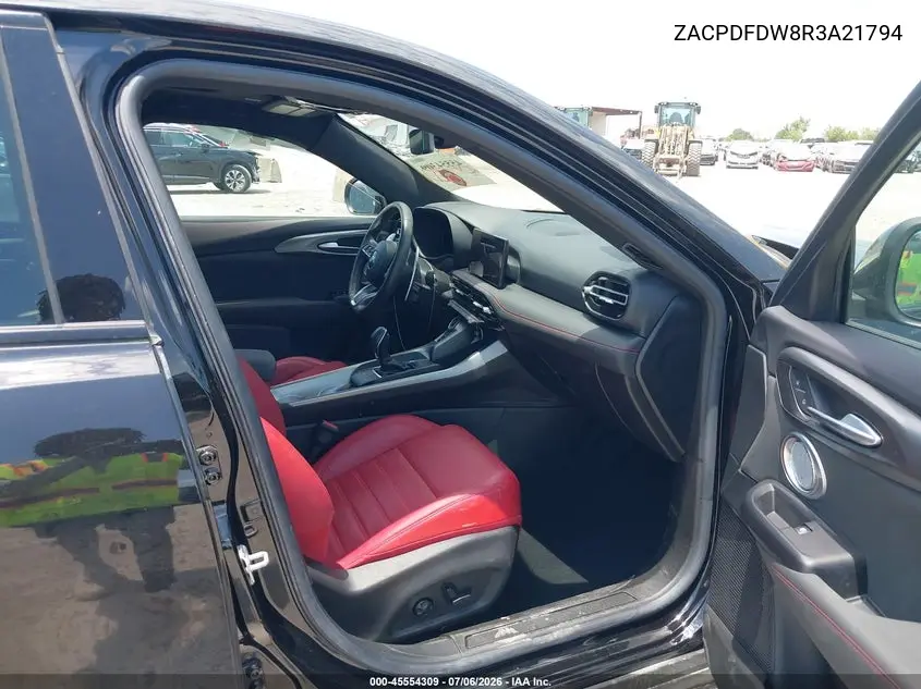 2024 Dodge Hornet R/T Plus Eawd VIN: ZACPDFDW8R3A21794 Lot: 45554309