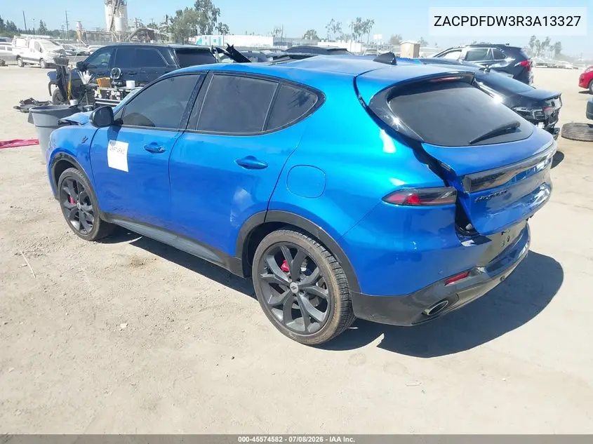 2024 Dodge Hornet R/T Plus Eawd VIN: ZACPDFDW3R3A13327 Lot: 45574582