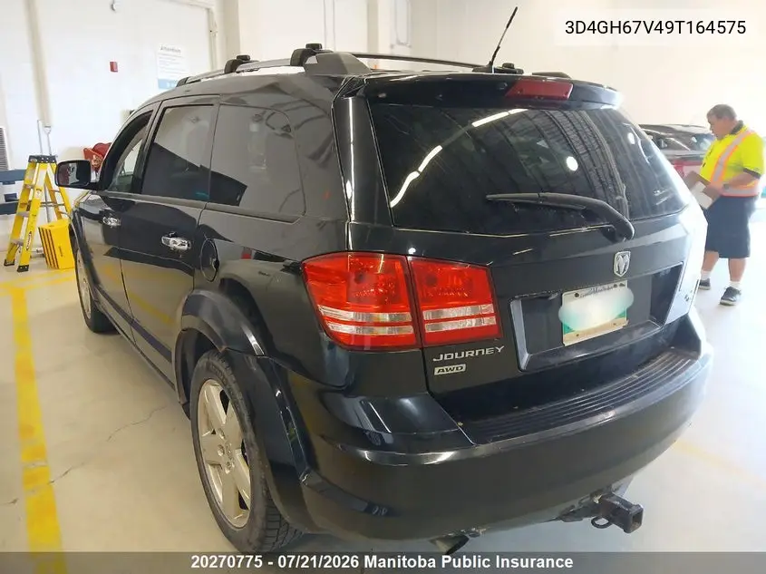 2009 Dodge Journey R/T VIN: 3D4GH67V49T164575 Lot: 20270775