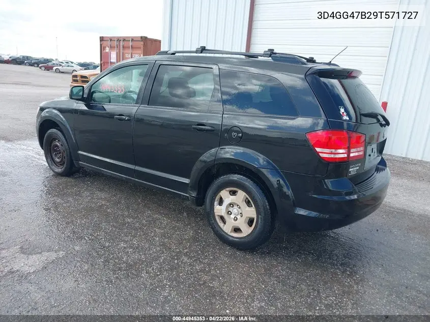 2009 Dodge Journey Se VIN: 3D4GG47B29T571727 Lot: 44945353