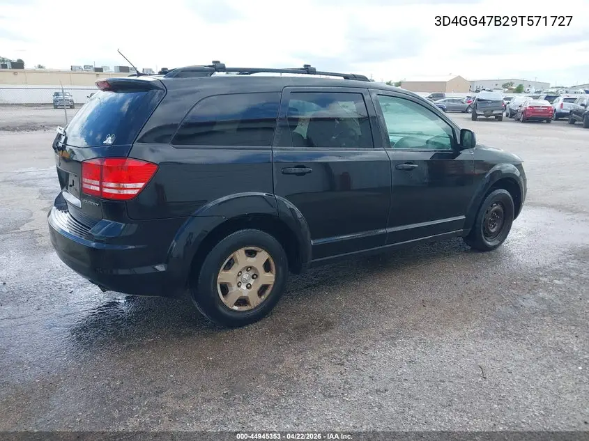 2009 Dodge Journey Se VIN: 3D4GG47B29T571727 Lot: 44945353