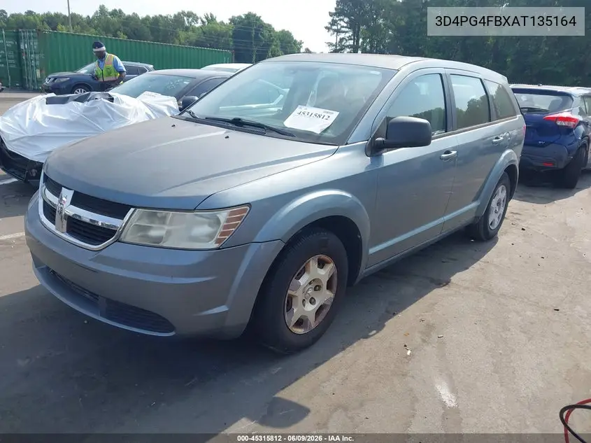 2010 Dodge Journey Se VIN: 3D4PG4FBXAT135164 Lot: 45315812