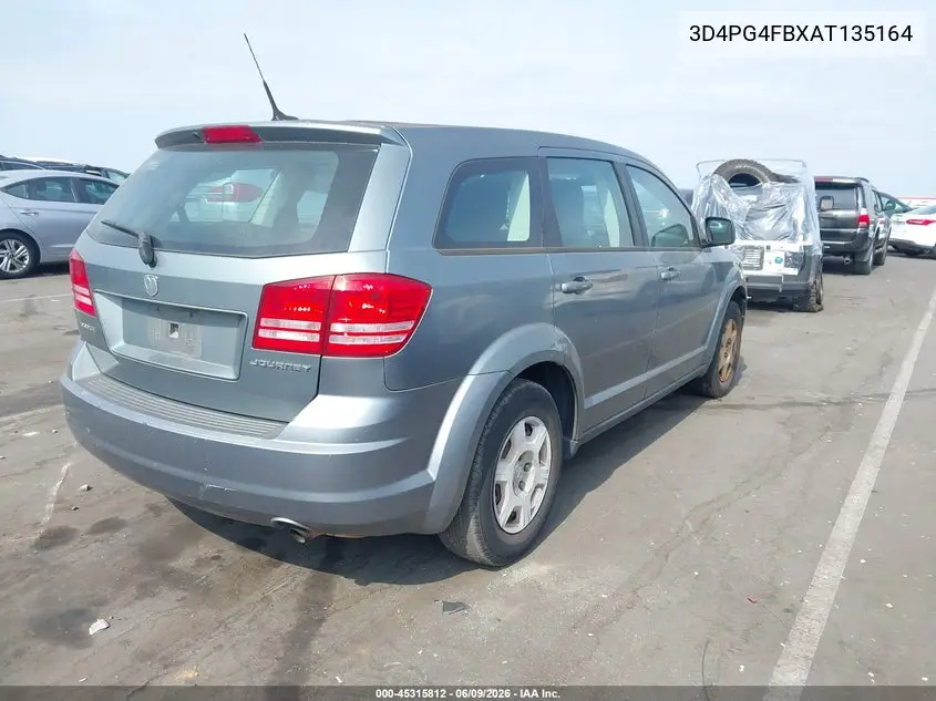 2010 Dodge Journey Se VIN: 3D4PG4FBXAT135164 Lot: 45315812