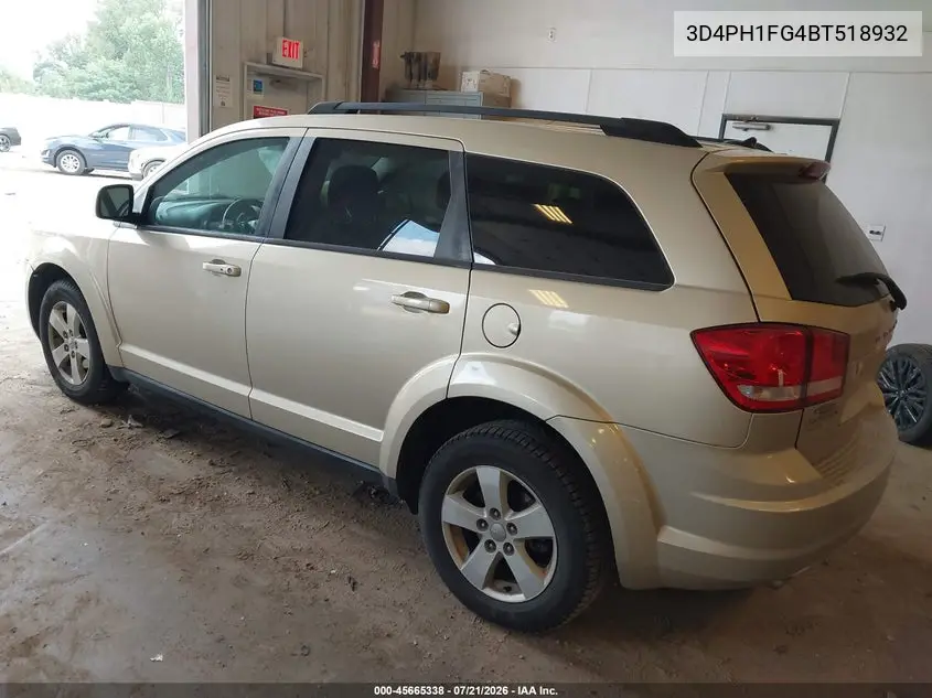 2011 Dodge Journey Mainstreet VIN: 3D4PH1FG4BT518932 Lot: 45665338