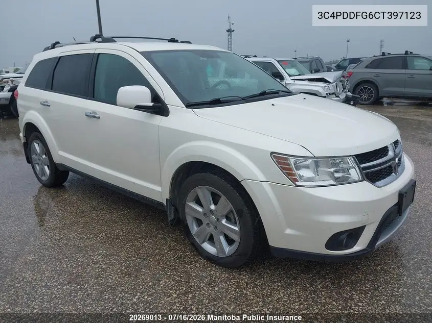 2012 Dodge Journey R/T VIN: 3C4PDDFG6CT397123 Lot: 20269013