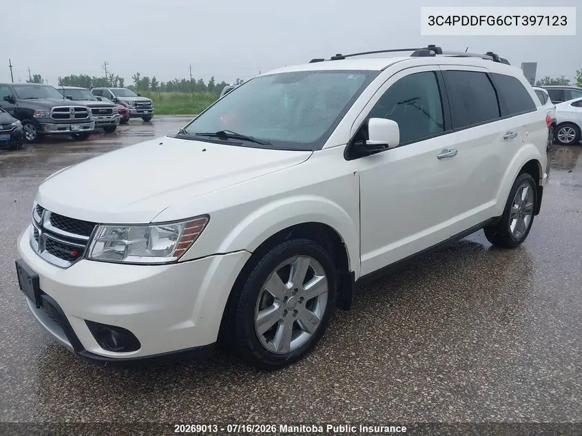 2012 Dodge Journey R/T VIN: 3C4PDDFG6CT397123 Lot: 20269013