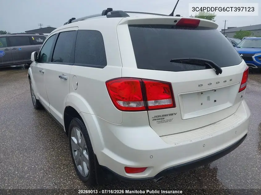2012 Dodge Journey R/T VIN: 3C4PDDFG6CT397123 Lot: 20269013
