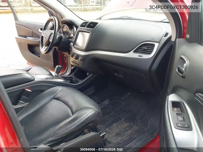 2012 Dodge Journey R/T VIN: 3C4PDDFGXCT300926 Lot: 30094006