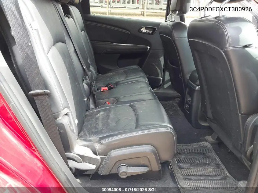 2012 Dodge Journey R/T VIN: 3C4PDDFGXCT300926 Lot: 30094006