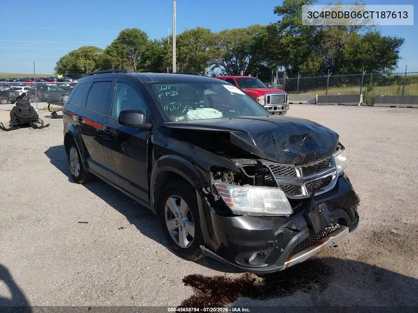 2012 Dodge Journey Sxt VIN: 3C4PDDBG6CT187613 Lot: 45658794