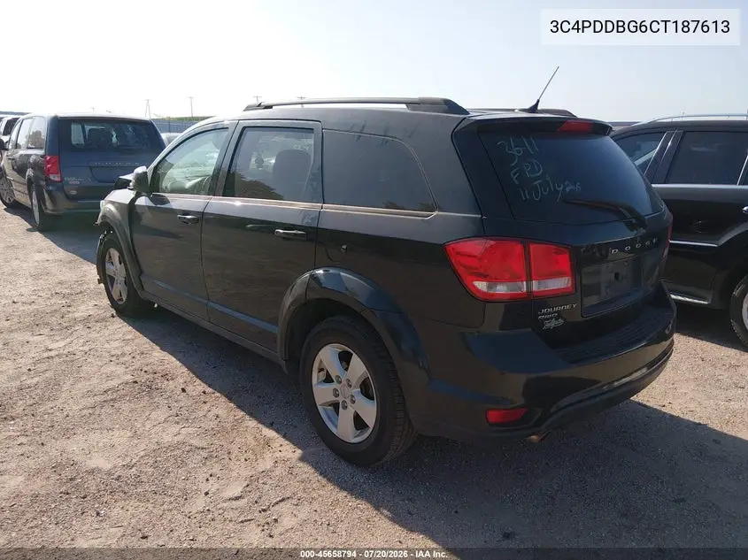 2012 Dodge Journey Sxt VIN: 3C4PDDBG6CT187613 Lot: 45658794