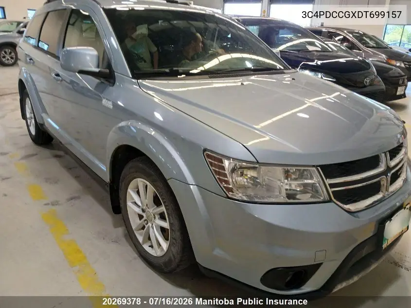 2013 Dodge Journey Sxt VIN: 3C4PDCCGXDT699157 Lot: 20269378
