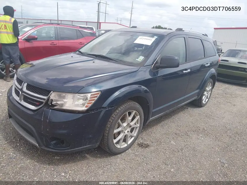 2013 Dodge Journey Crew VIN: 3C4PDCDG3DT706559 Lot: 45299991