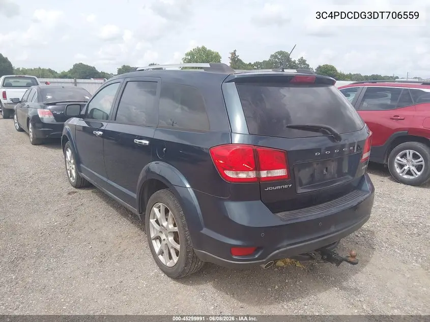 2013 Dodge Journey Crew VIN: 3C4PDCDG3DT706559 Lot: 45299991