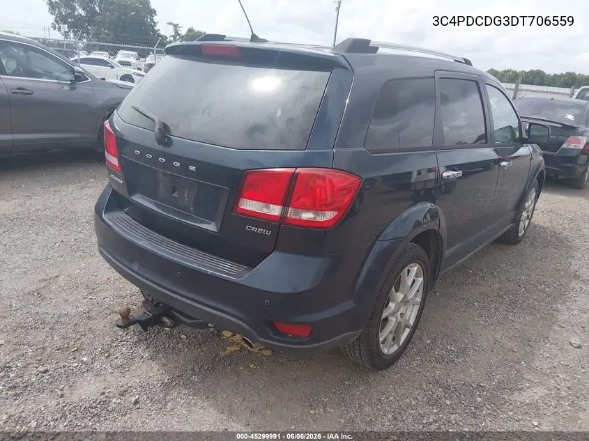 2013 Dodge Journey Crew VIN: 3C4PDCDG3DT706559 Lot: 45299991