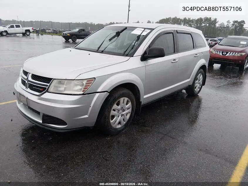 2013 Dodge Journey American Value Pkg VIN: 3C4PDCAB8DT557106 Lot: 45396900