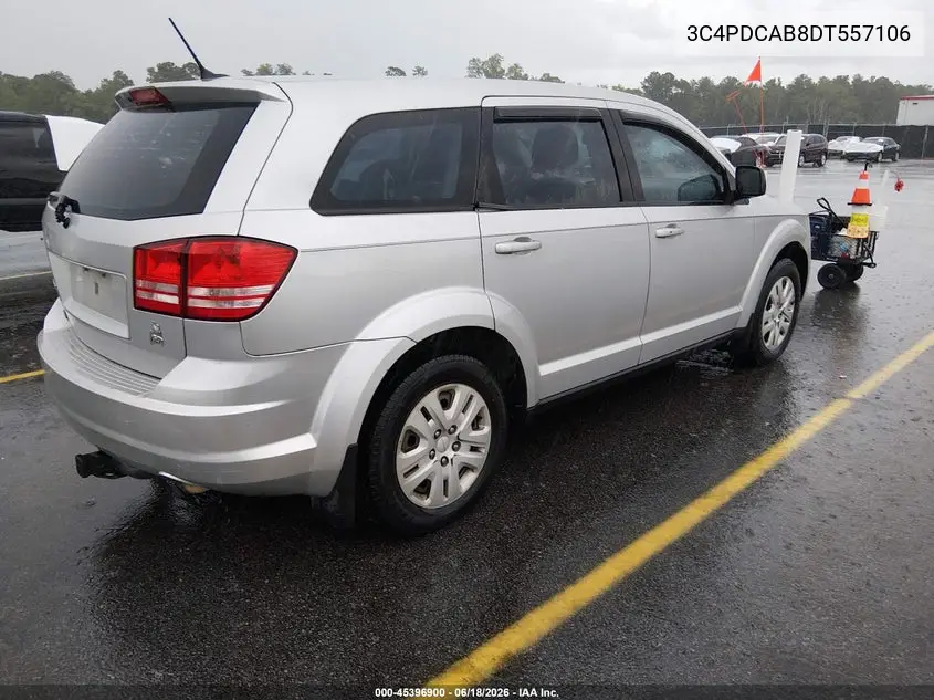2013 Dodge Journey American Value Pkg VIN: 3C4PDCAB8DT557106 Lot: 45396900